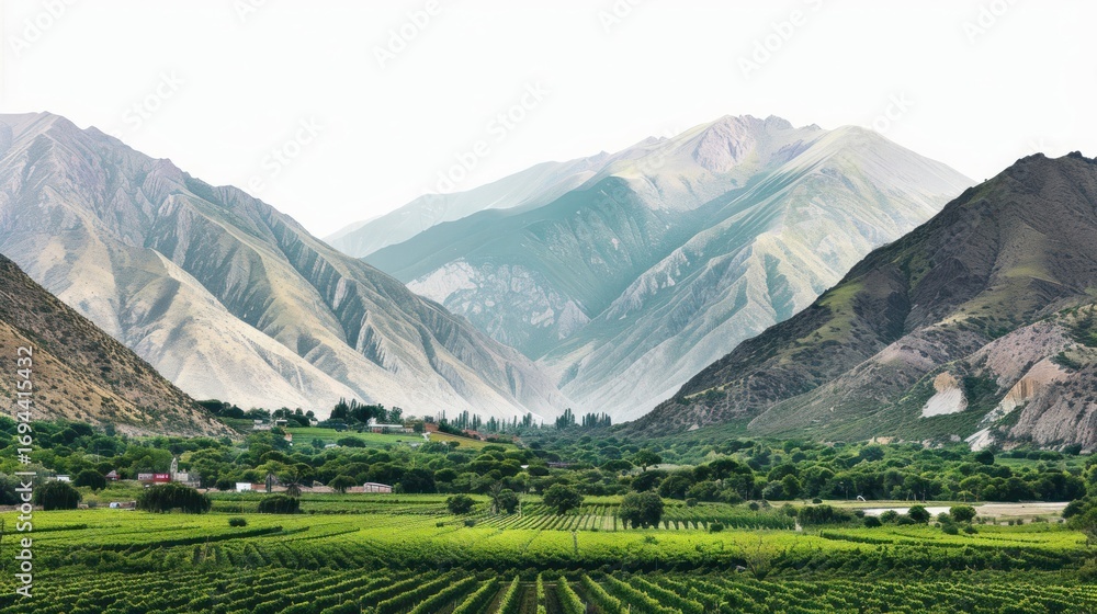Obraz premium Mountain Valley mountain valley countryside.