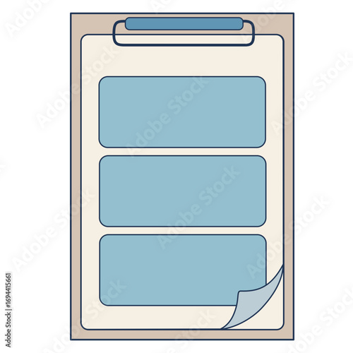 List Page Notepad Memo Notes Book Loose Leaf Paper Illustration