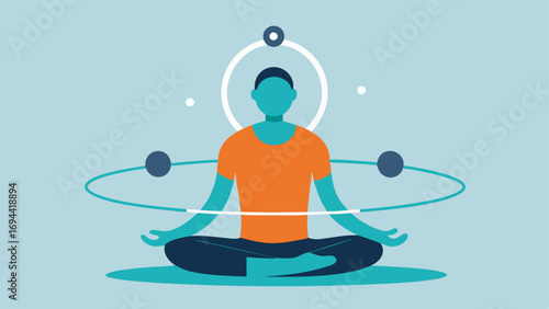 Cognitive Performance Boost An upward arrow alongside a person using a brainwave device representing an increase in cognitive performance and mental clarity.