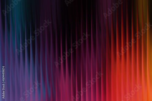 Dark abstract background with vertical wavy lines and rich color gradient