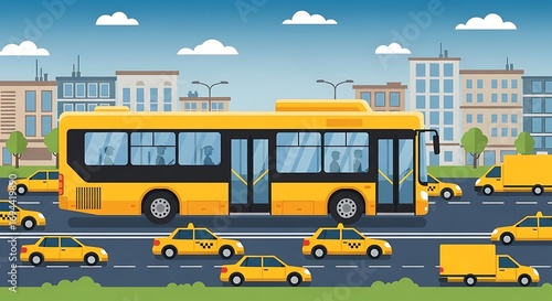 City Bus Traffic with Urban Commute.