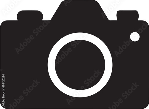 Minimalist camera silhouette icon design silhouette