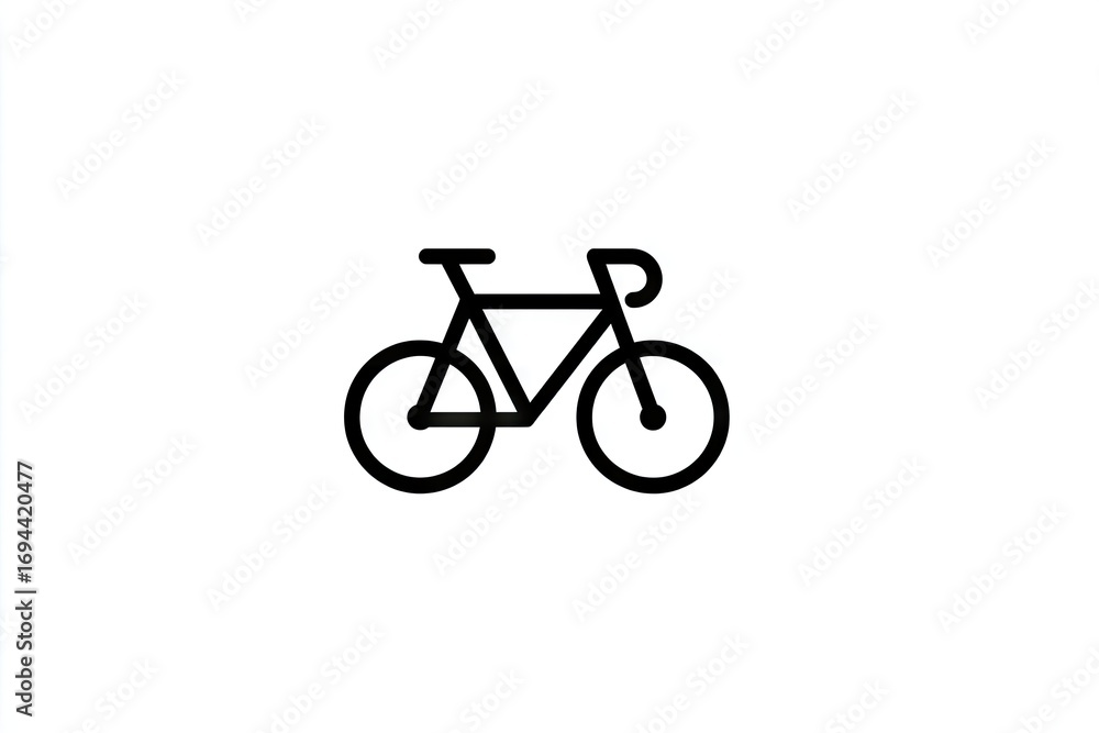Fototapeta premium Simple line drawing of a bicycle.