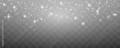 Delicate snow dust sparkles gently, giving a festive and cozy atmosphere. The transparent design can be used as an overlay on photos or colored backgrounds. Perfect for winter holiday invitations.