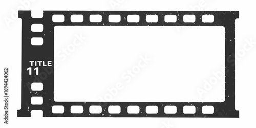 Vintage film strip frame with title 11 and empty space for your content