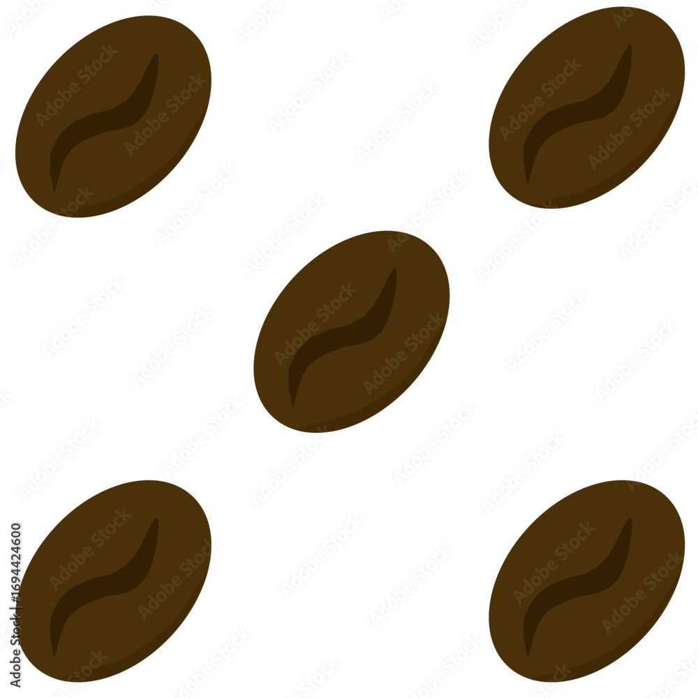 Obraz premium vector coffee beans icon