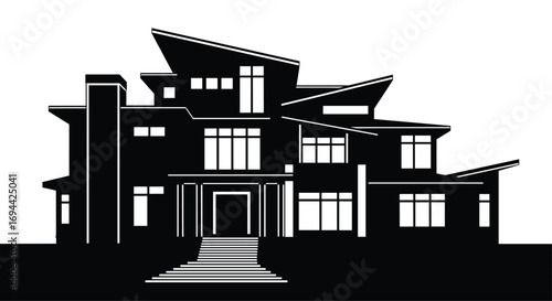 Modern architectural masterpiece showcasing contemporary residential design innovation