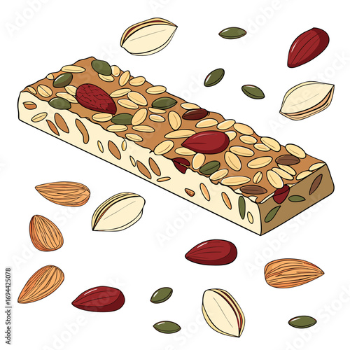Delicious and Nutritious Energy Bar with Seeds and Nuts A Healthy Snack Option