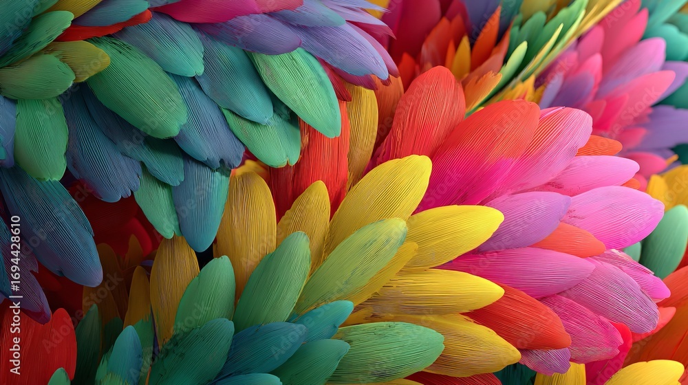 Fototapeta premium Rainbow Spiral Flower Petals Close-Up