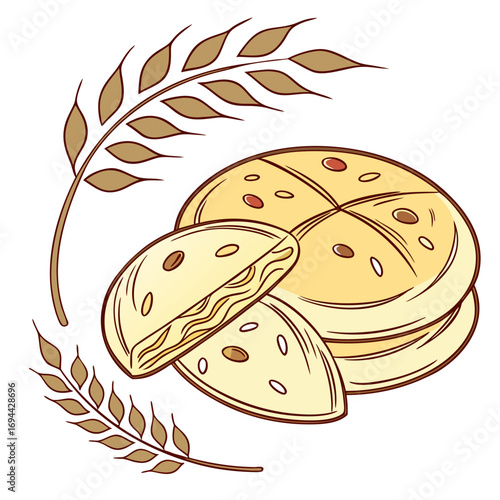 Freshly Baked Flatbreads A Delicious Illustration of Traditional and Modern Cuisine