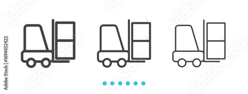 forklift icon. Thin line icon vector