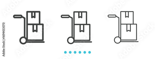trolley icon. Thin line icon vector