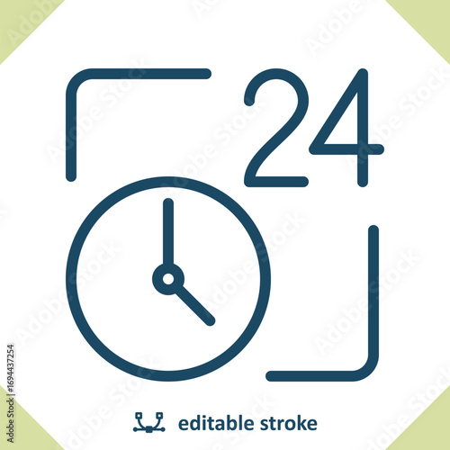 Around The Clock Customer Support Icon
