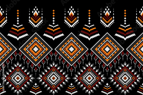 Vintage geometric abstract Ikat pattern seamless.