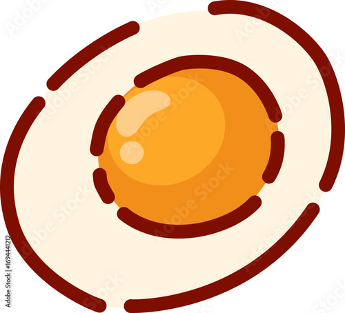 Illustration of Hard boiled egg