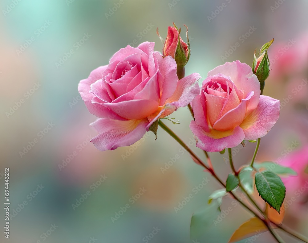 Pink Roses Blooming Pink Roses Blooming