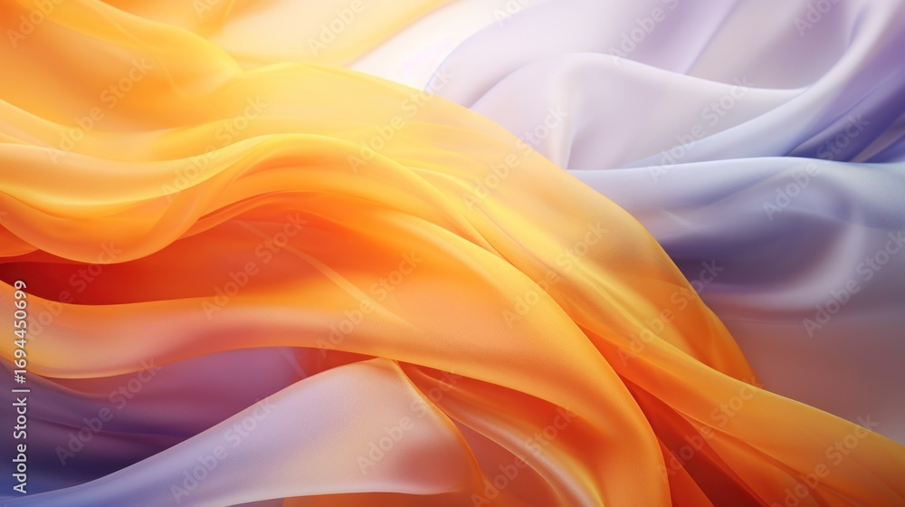 Obraz premium Gentle abstract fabric in warm gradient hues