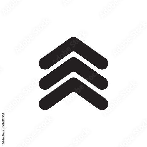 Three arrows up symbol logo vector template