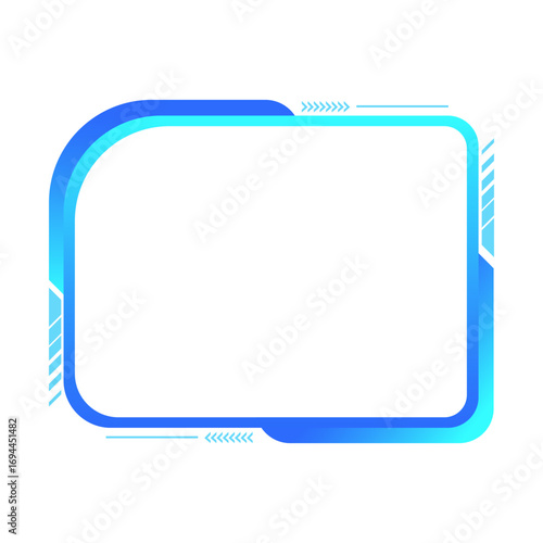 Futuristic Gradient Tech Frame Borders UI & Streaming Panel Elements