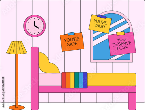 Colorful LGBTQIA+ Diversity and Pride Illustrations – Inclusive Activism, Queer Identity, Trans Visibility, and Love Wins Concept