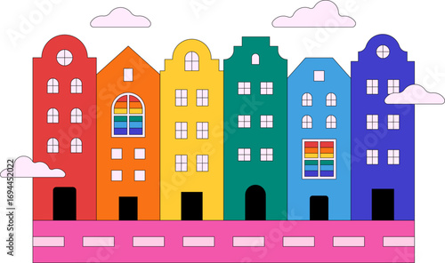 Colorful LGBTQIA+ Diversity and Pride Illustrations – Inclusive Activism, Queer Identity, Trans Visibility, and Love Wins Concept