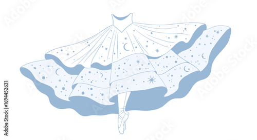 Enchanting celestial nightgown with moon and star motifs for dreamy sleepwear moments