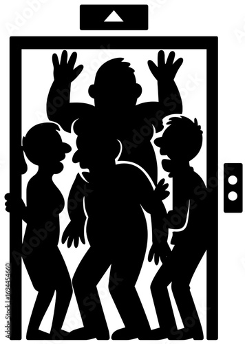 Funny Kid Falling Off Bicycle Silhouette
