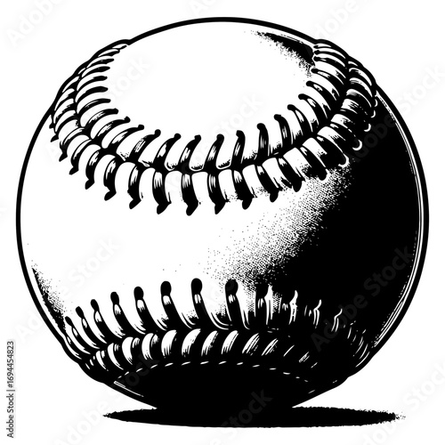 Classic Baseball With Stitched Seams