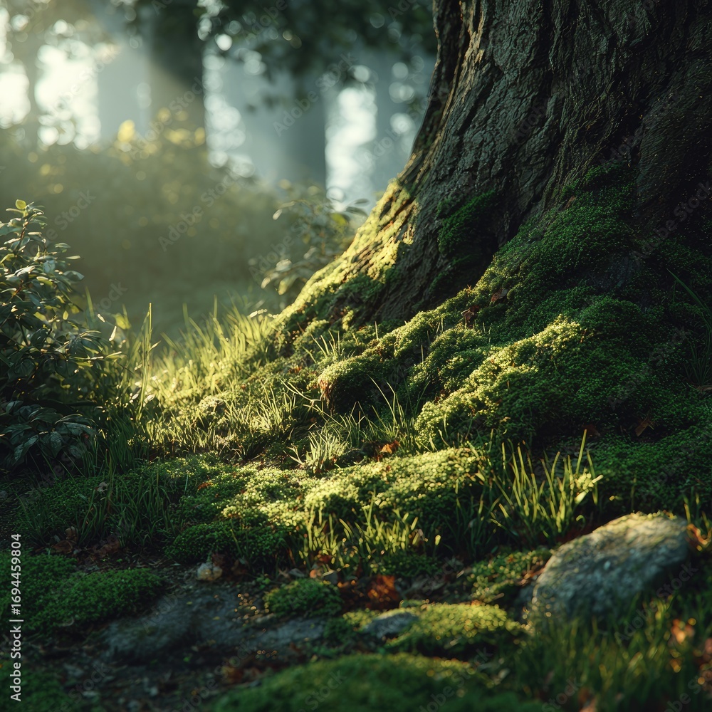 Fototapeta premium Sunlit Forest Floor