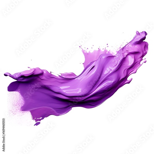purple water splash isolated