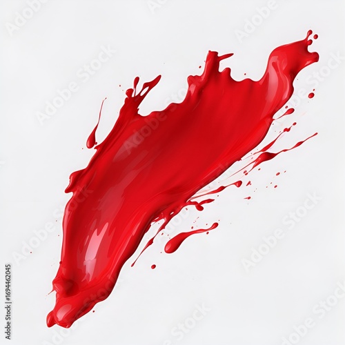 red paint splash isolated