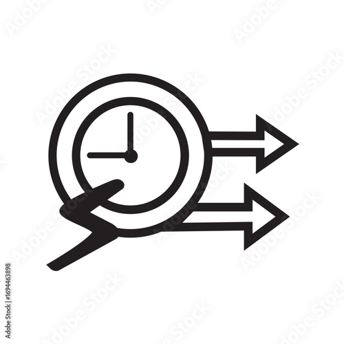 Clock with double arrows
