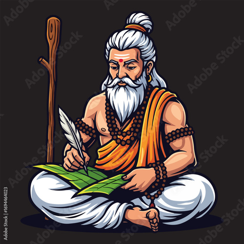 Illustration of the Hindu sage Rishi