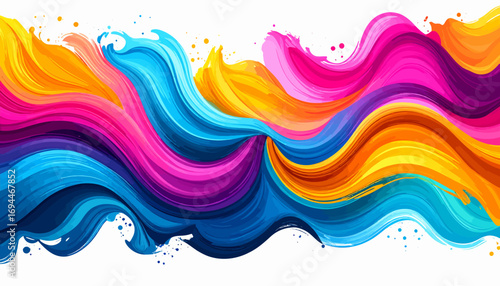 Vibrant Swirling Colors Abstract Background.