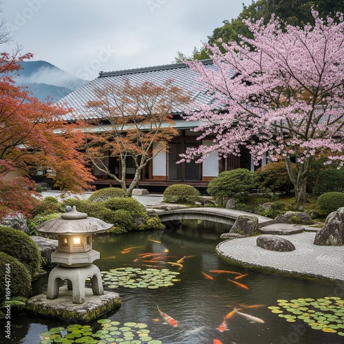 japanese garden in spring