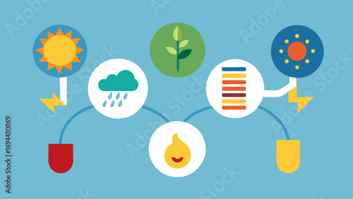 Environmental Icons A series of icons representing various environmental factors sun pollution diet stress leading to changes on a string of DNA depicting influence on gene