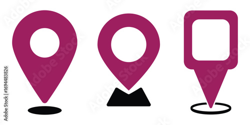 Location icon. Map pin icon set. location marker. location pin. Modern map marker collection. Pinpoint. GPS location symbol. navigation icon. Design can use for web and mobile app. Vector illustration