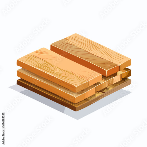 Stacked Wood Planks: Brown and Light Wood Textures