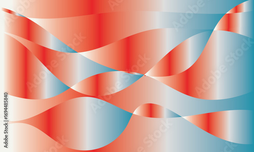 Abstract gradient swirls of coral and teal