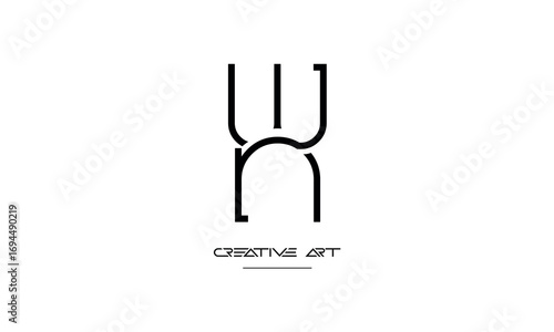 NW, WN, N, W abstract letters logo monogram