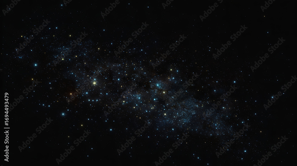 Fototapeta premium Abstract swirling particles and glowing light trails creating cosmic nebula and galaxy effects