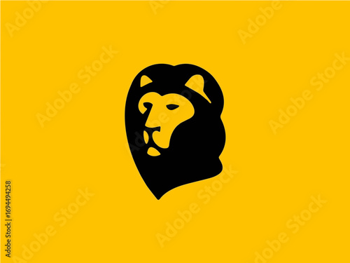 Bold lion head emblem symbolizing strength, courage, and leadership for modern brands