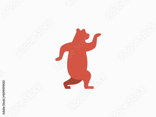 Playful bear cub dancing with joy, a charming and whimsical character for your creative projects