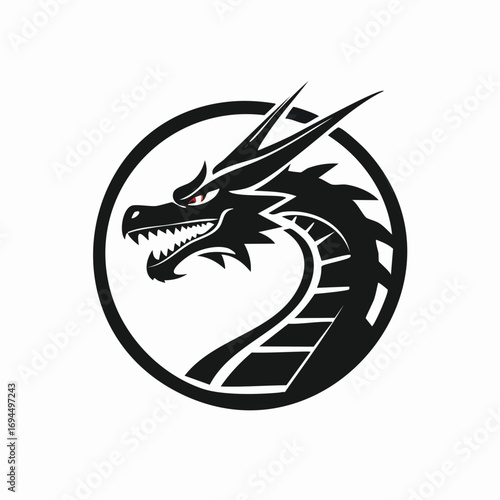 Black Dragon Head Icon