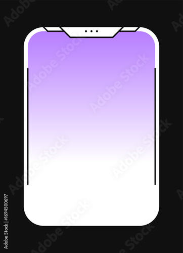 Simple Interface Display Card. Flat Gradient UI Block