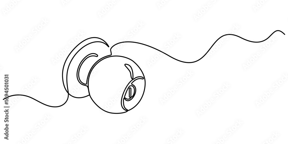 Obraz premium Door knob continuous one line drawing. Open door one line illustration. One continuous line drawing of opened door. Door outline drawing illustration. Continuous one line drawing of Opened door design