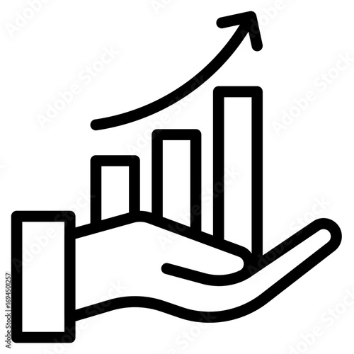 Growth icon vector illustration