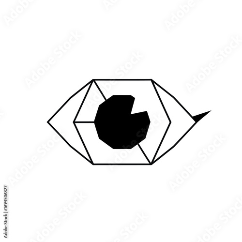 Geometric Eye Abstract Design Illustration.