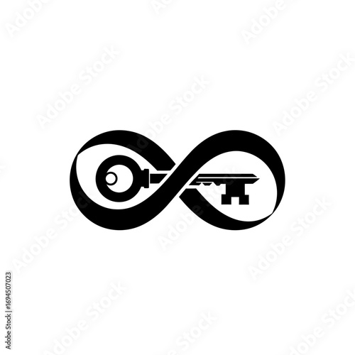 Infinity Key Symbol Abstract Design.