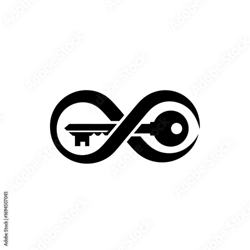 Infinity Key Symbol Abstract Design.